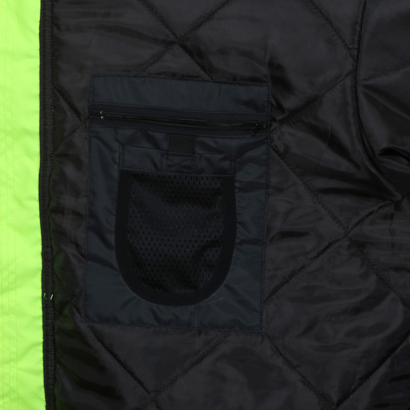 VBBQCL3L - Two Tone Bomber Jacket, Class 3, Quilted, Lime