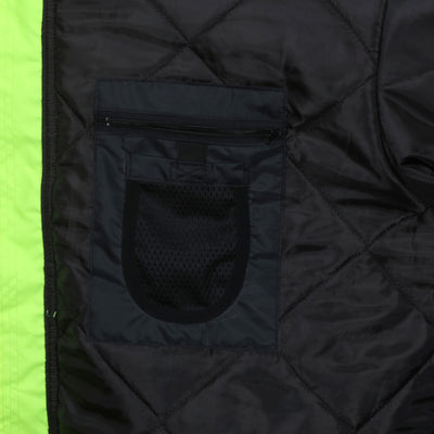 VBBQCL3L - Two Tone Bomber Jacket, Class 3, Quilted, Lime