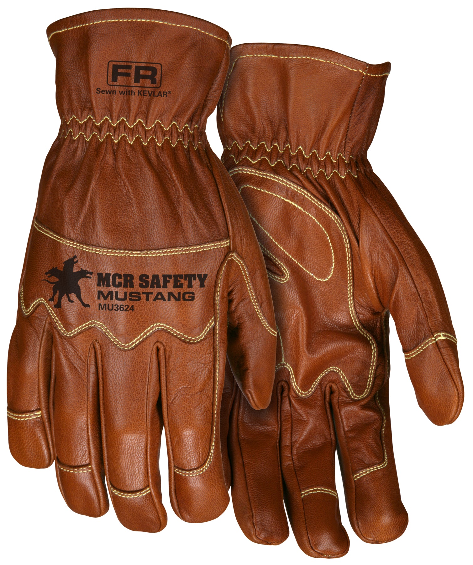 Goatskin Leather Riding Work Gloves, Small
