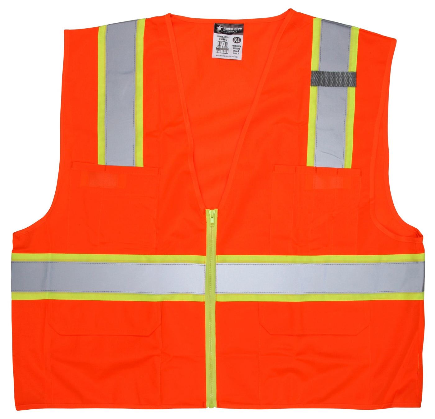SURVO - Hi Vis Reflective Orange Safety Vest