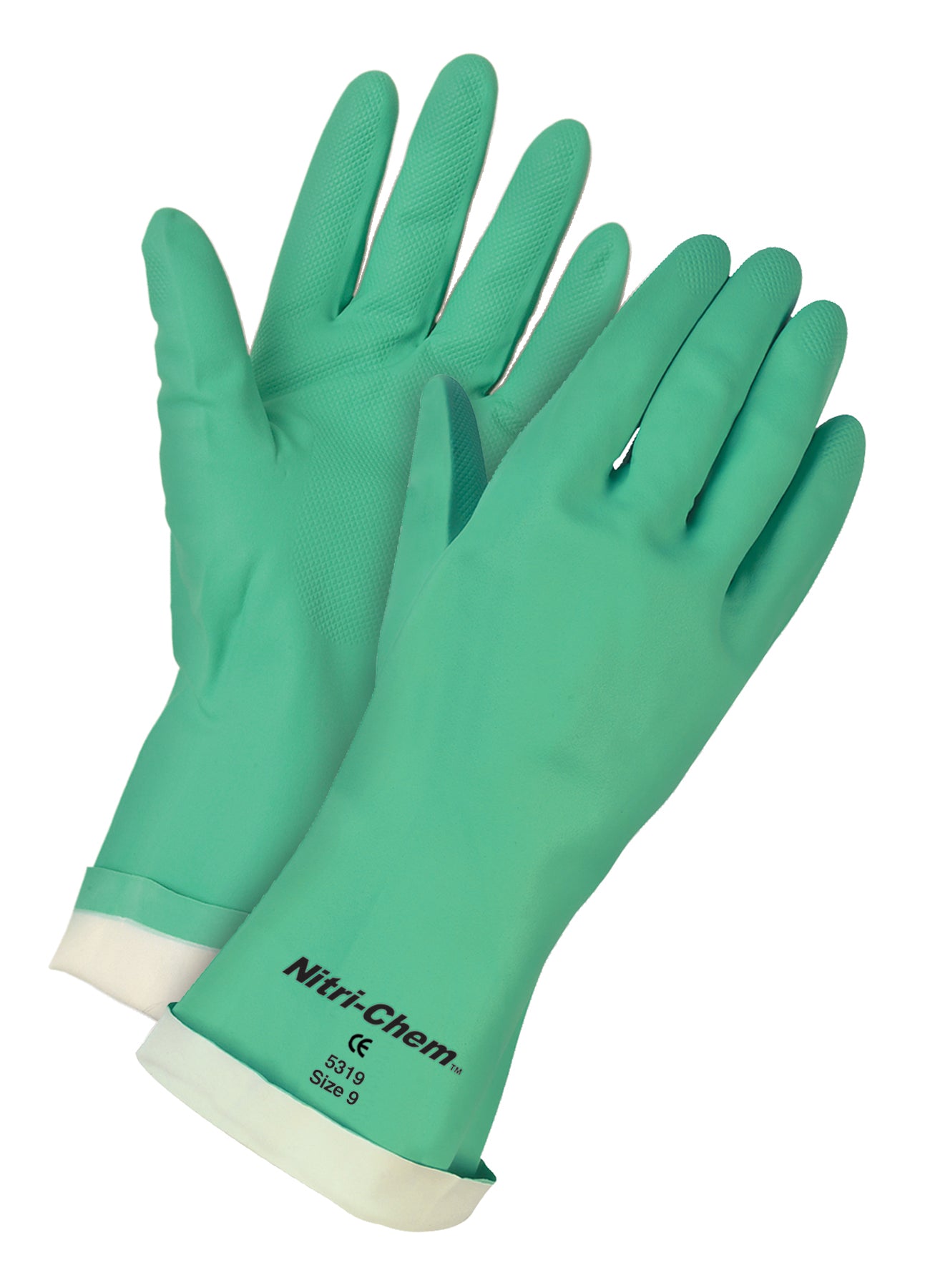 5319 - NitriChem™ Flock Lined Green Nitrile Gloves