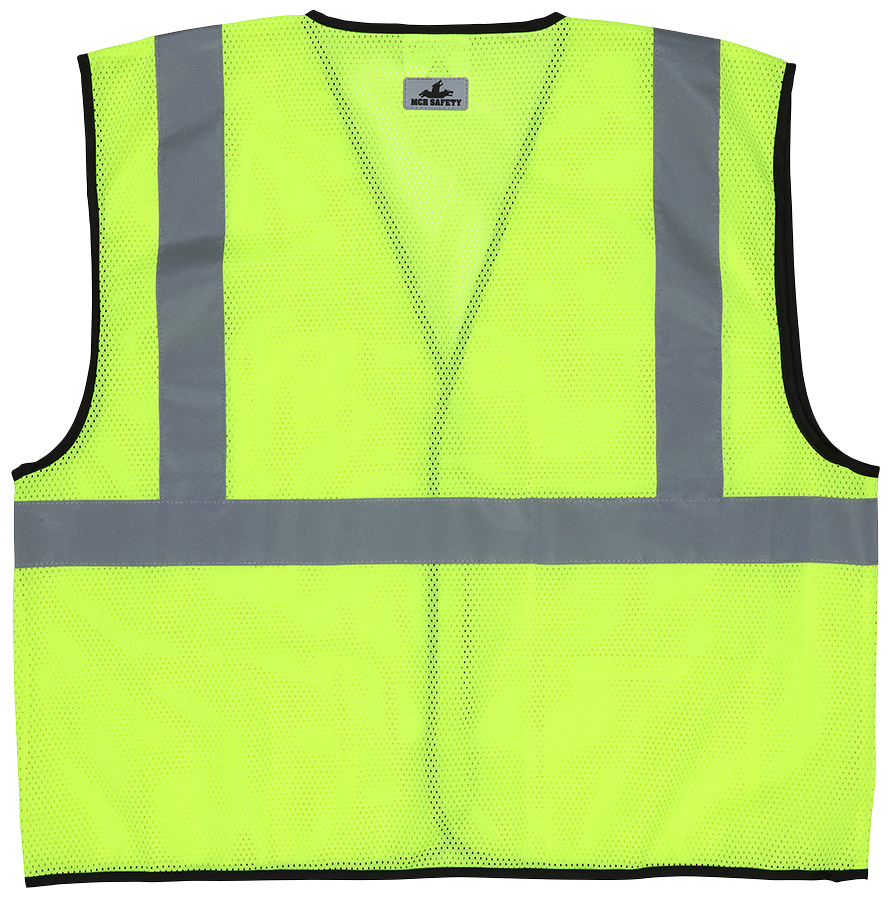 INSCRIBE ストライプ柄 C-1ベスト 44 V201R - Fluorescent Orange Reflective Hi-Visibility Mesh Safety Vest