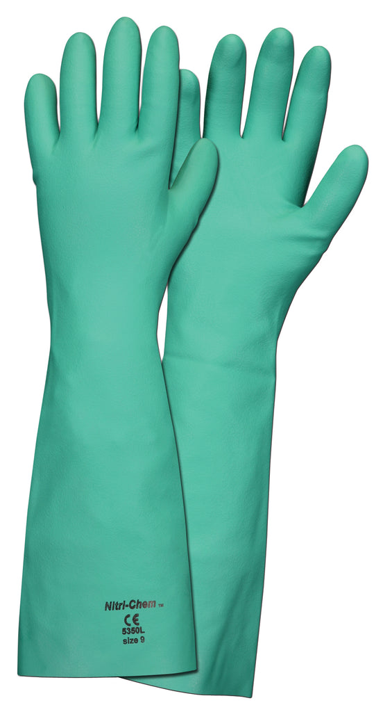 5350 - NitriShield™ Unlined Green Nitrile Gloves – MCR Safety's