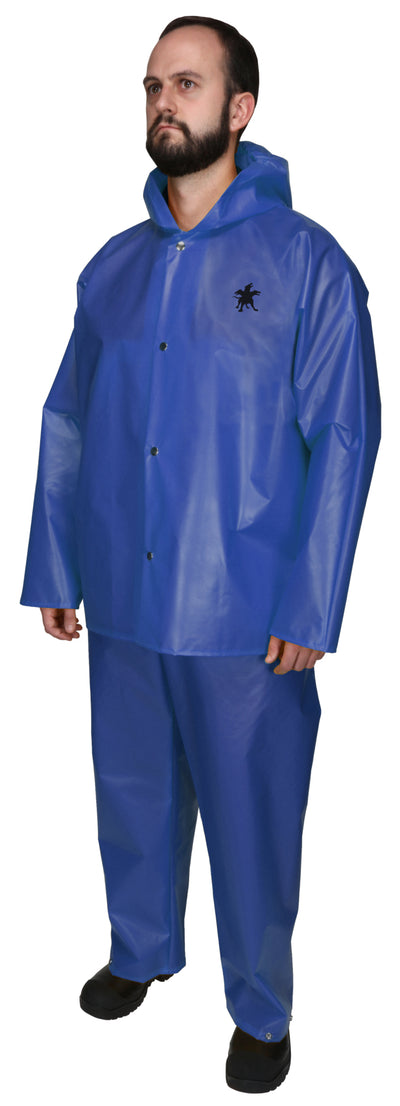 563JH - Navigator Series Rain Jacket w/Attached Hood Blue