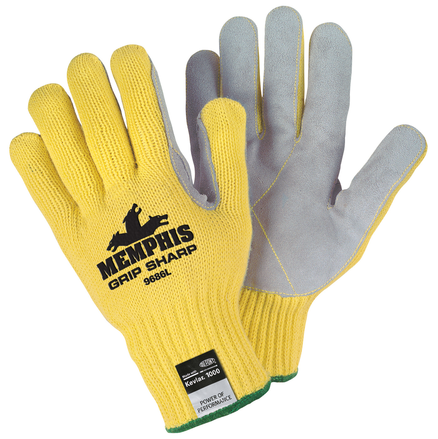 MCR Safety (6830) Rubber Coated Work Gloves, Textured, Size Large