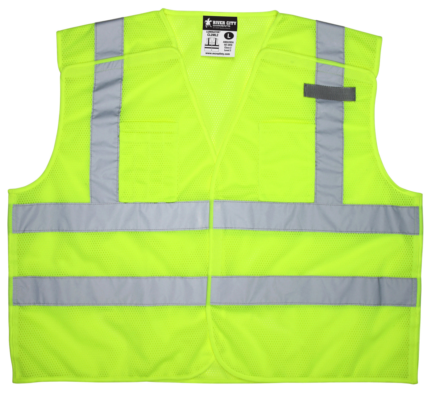 CL2ML2 - Class 2 Hi Vis Reflective Lime Safety Vest