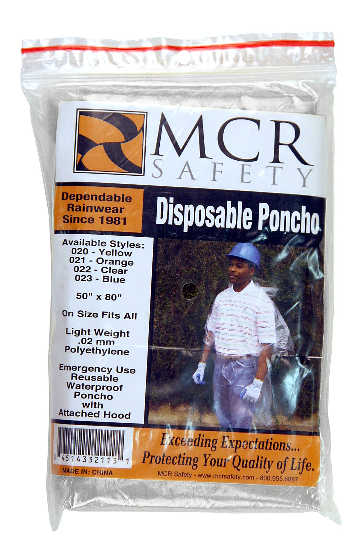 O22 - Schooner Jr. Disposable Rain Poncho