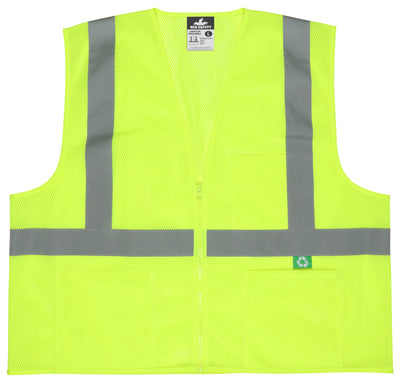 VCL2ML - Hi Vis Reflective Lime Safety Vest