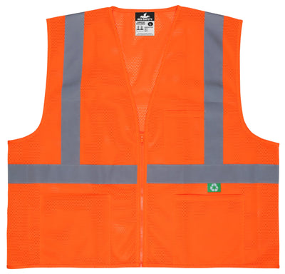 RVCL2MOZ - Hi Vis Reflective Orange Safety Vest