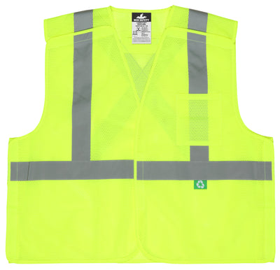 XCL2ML - Hi Vis Lime Reflective Safety Vest