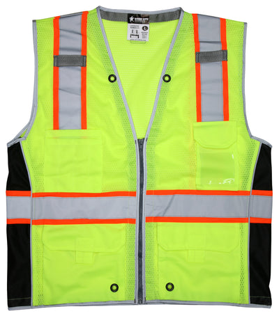 SURVCL2L - Hi Vis Reflective Lime Safety Vest