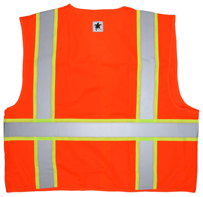 SURVO - Hi Vis Reflective Orange Safety Vest