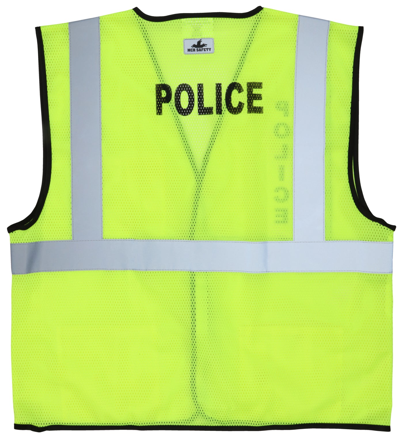 VCL2MLPLC - Hi Vis Reflective Lime Safety Vest Police