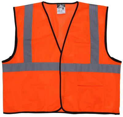 VCL2MO - Hi Vis Reflective Orange Safety Vest